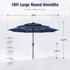 Lighted Umbrella With Crank