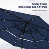 Lighted Umbrella With Crank