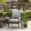 2 -Piece Pistachio Botanical Deep seat patio chair cushion