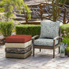 2 -Piece Pistachio Botanical Deep seat patio chair cushion