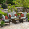 2 -Piece Pistachio Botanical Deep seat patio chair cushion
