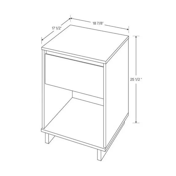 Modern Nightstand White