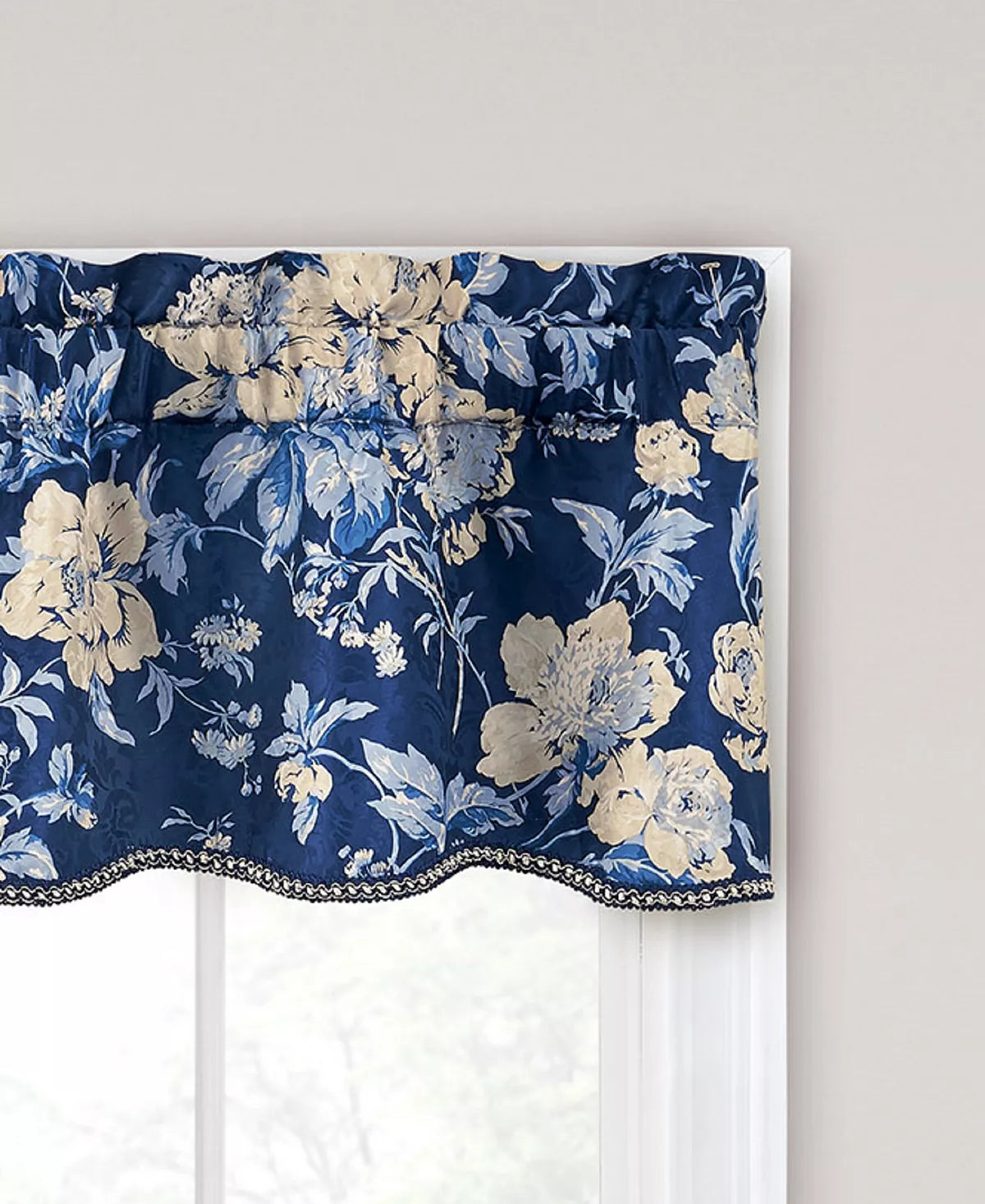 SET OF 2 Forever Yours 52" x 16" Scallop Valances