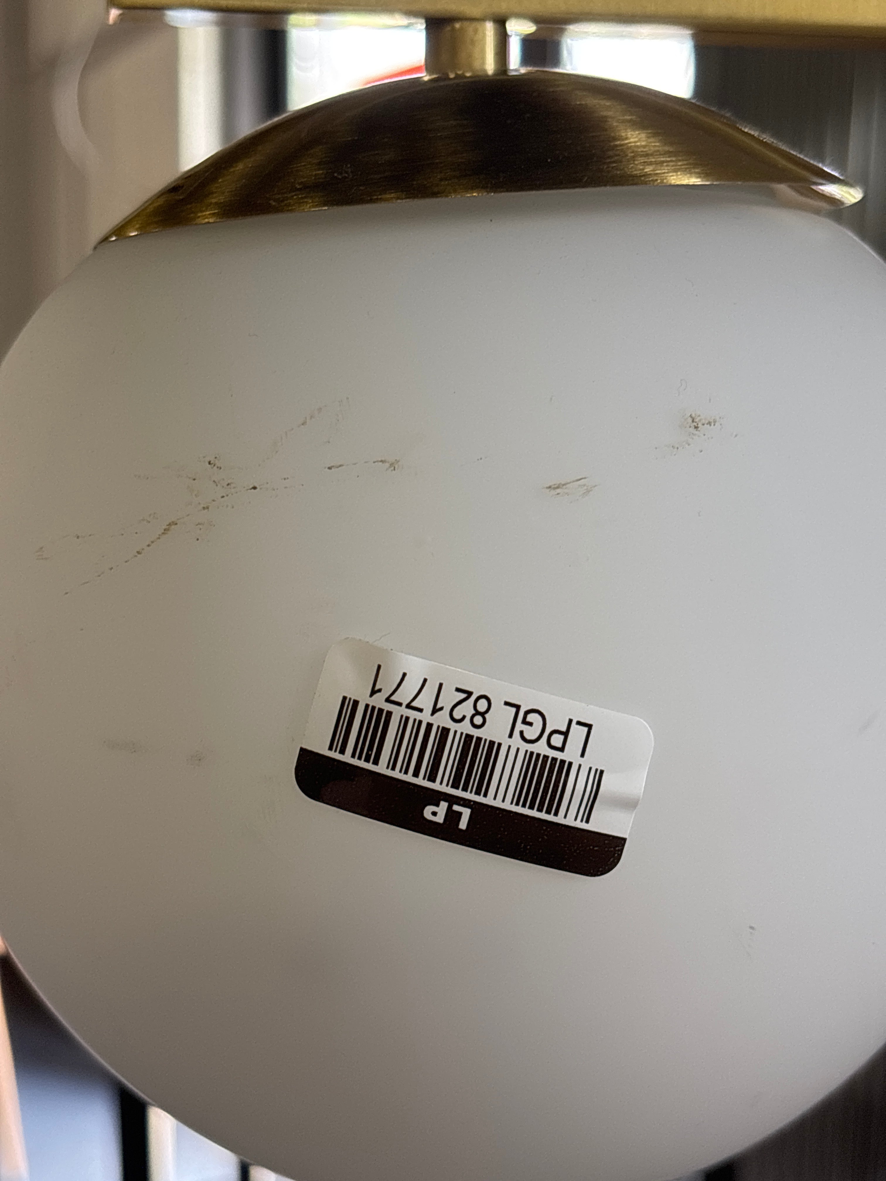 Globe Desk Lamp - White SHOWROOM ITEM