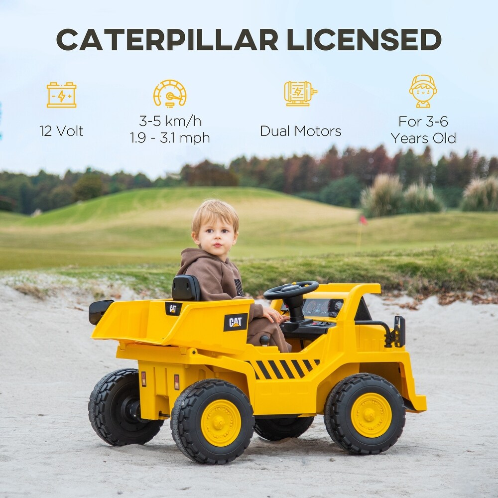 Ride on Dump Truck with Parental Remote - Yellow