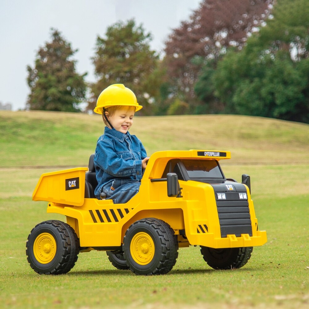 Ride on Dump Truck with Parental Remote - Yellow