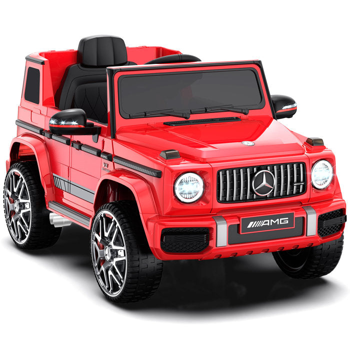 12V Benz G63 Licensed Powered Ride On Car W/ Remote Control, Low Battery Voice Prompt, Led Headlight