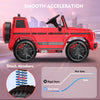 12V Benz G63 Licensed Powered Ride On Car W/ Remote Control, Low Battery Voice Prompt, Led Headlight