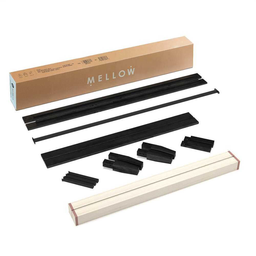 12" Classic Solid Wood Platform Bed Frame - Black - Full