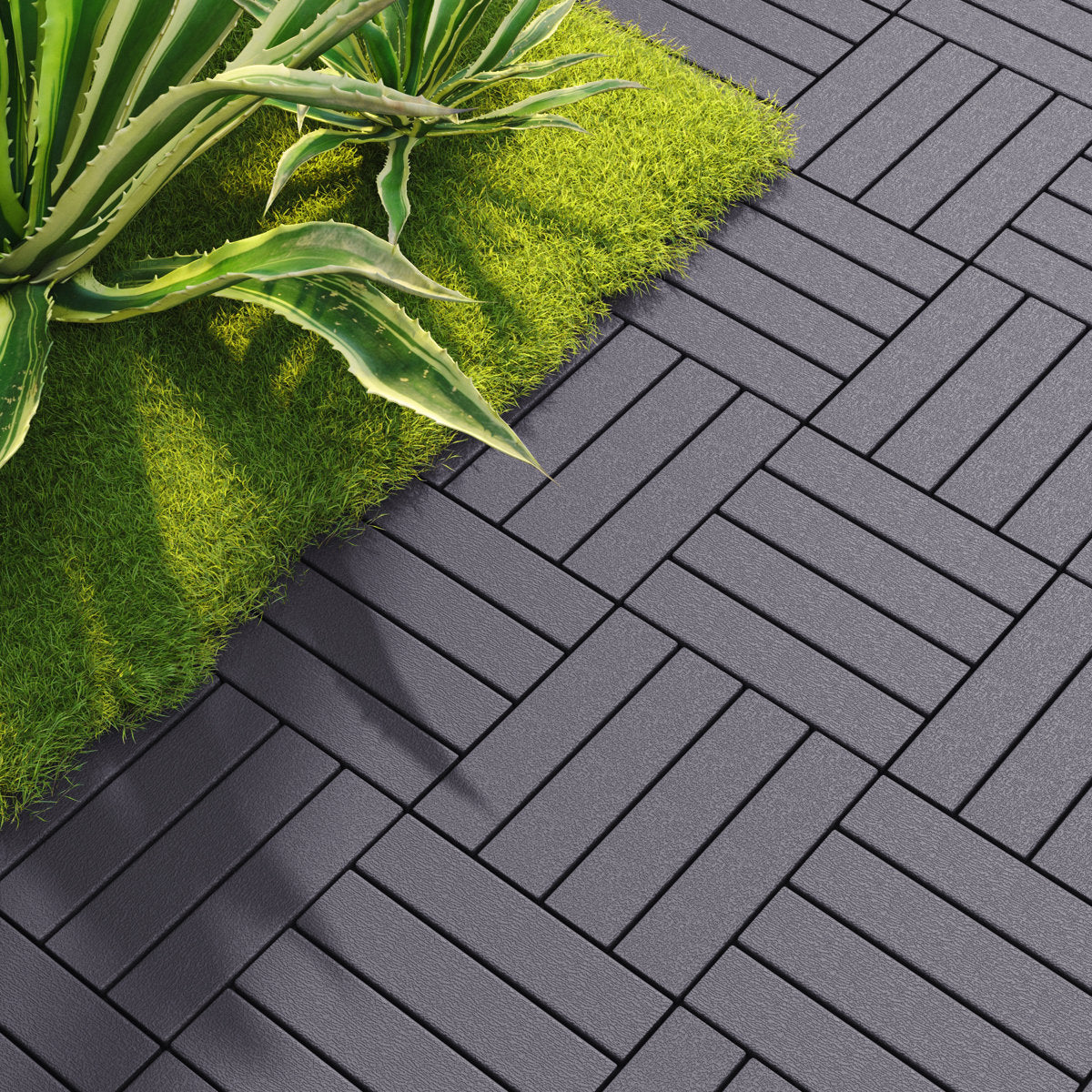 Interlocking Plastic Deck Tiles – Box of 44 Outdoor Waterproof