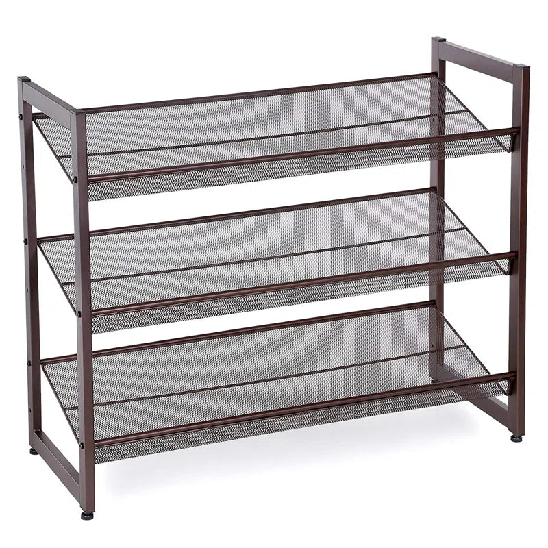 12 Pair Stackable Shoe Rack