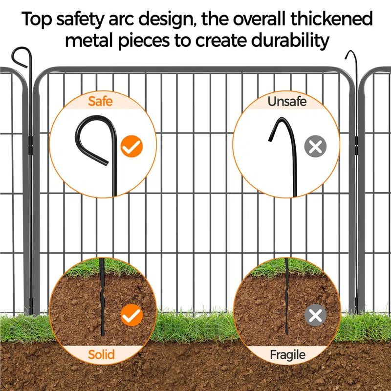 12 Panel Metal Exercise Pen With Door (Set of 12)