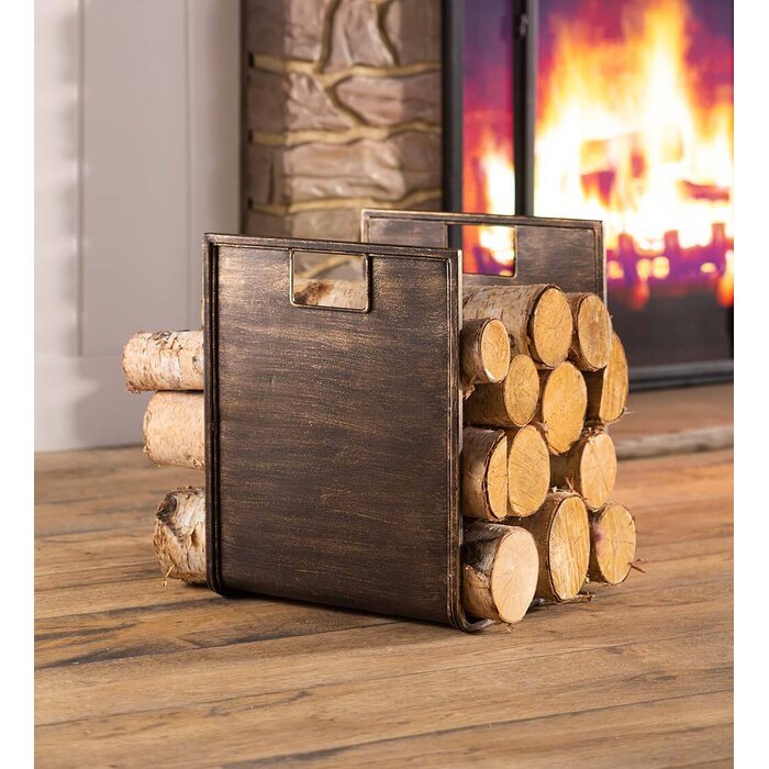 14.12'' W Metal Log Rack