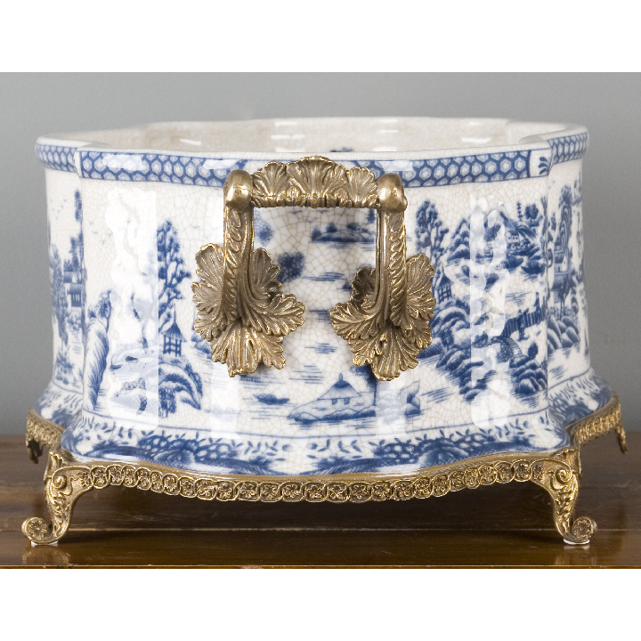 Porcelain Planter With Bronze Ormolu