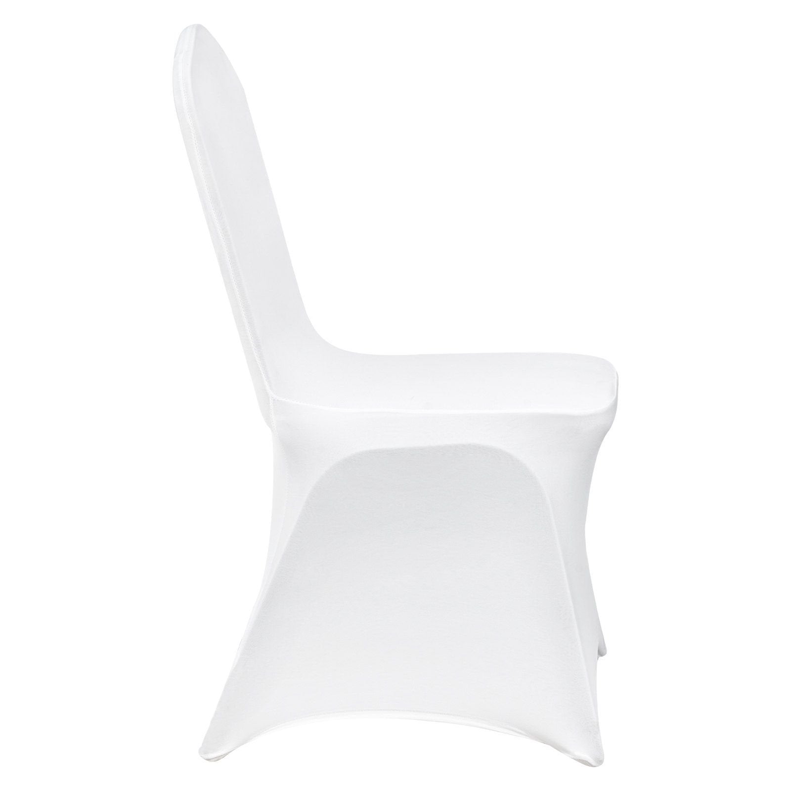 100PCS White Stretch Spandex Chair Covers, Universal Fitted Slipcovers