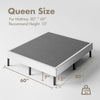 Legs Included Metal Box Spring With Frabric Cover twin