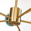 15-Light Modern Branch Sputnik Chandelier Cluster Glass Globe Bubble Ceiling Light - Blue Glass - Gold