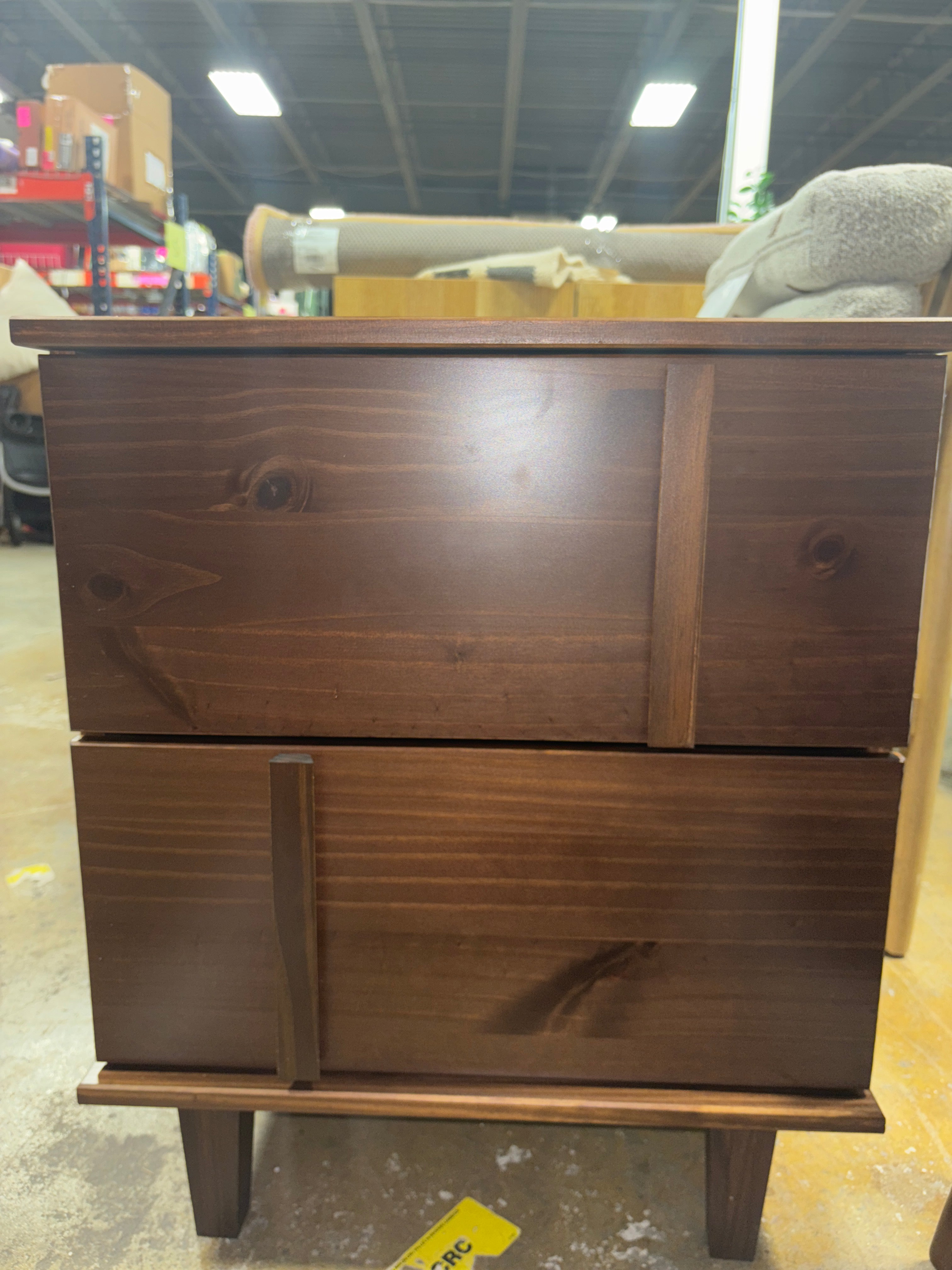 Aleyana 2-Drawer Solid Wood Nightstand SHOWROOM ITEM