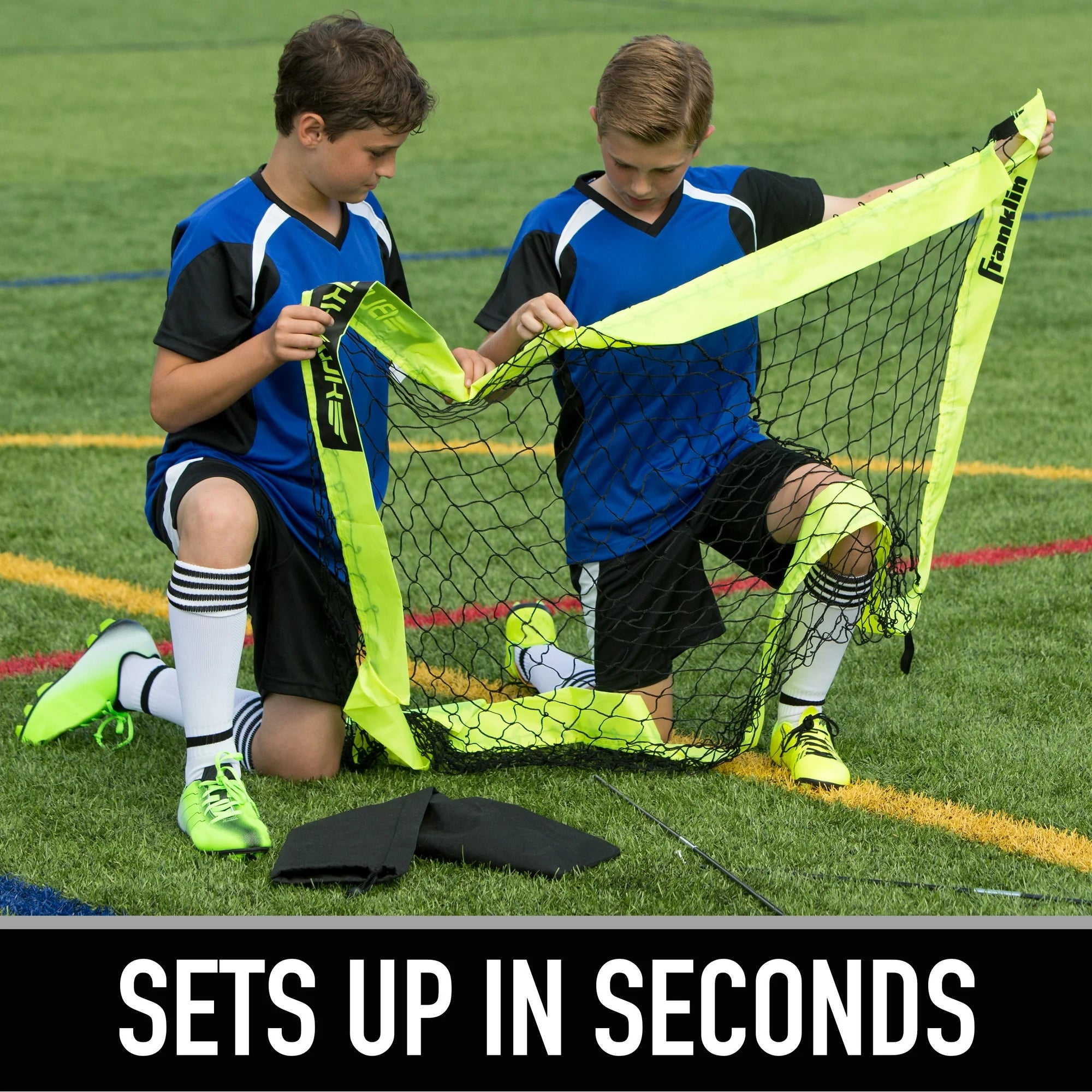 Blackhawk Soccer Goal - Pop up - Indoor + Outdoor - Adult + Kids Yellow
