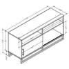 Mixed Material TV Stand - Gray
