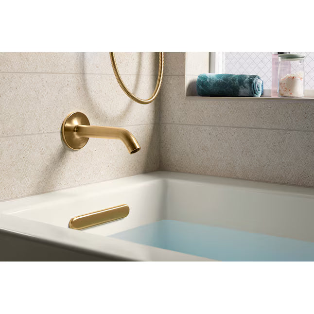 Underscore White Acrylic Rectangle Alcove Soaking Bathtub ( Right Drain )