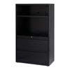 Series 2-Drawer Combo Storage Lateral File Cabinet, Black