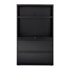 Series 2-Drawer Combo Storage Lateral File Cabinet, Black