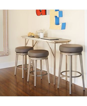 2pc Linden Swivel Counter Height Barstools