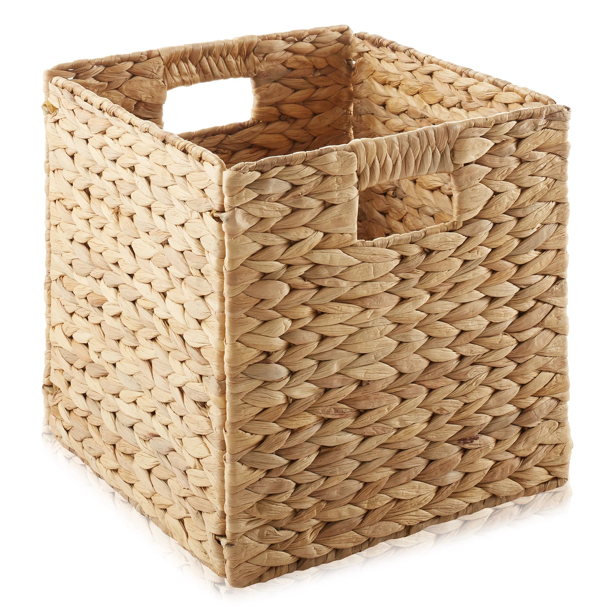 Cubes, Water Hyacinth Storage Baskets, Natural - Set of 2