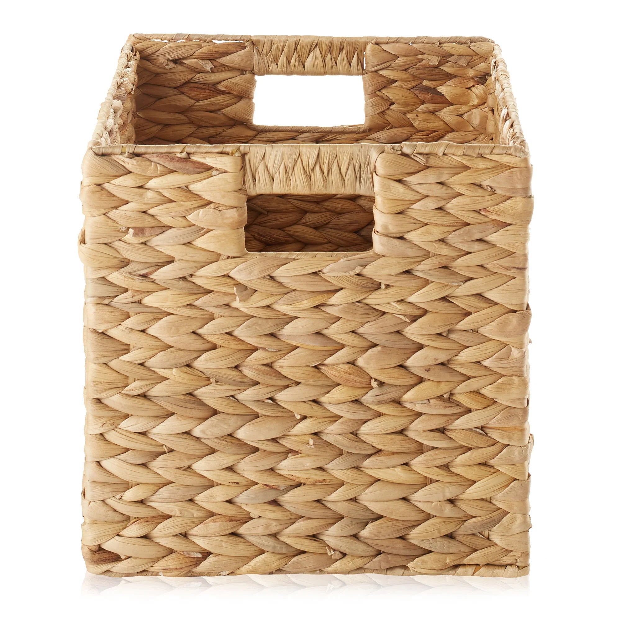 Cubes, Water Hyacinth Storage Baskets, Natural - Set of 2