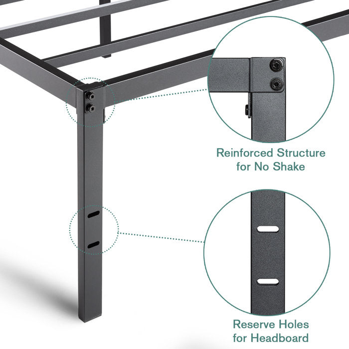 18.3'' Metal Bed Frame, Queen
