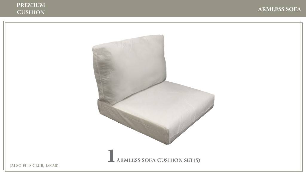 6 inch High Back Cushions for Chairs - TK Classics -ARMLESS