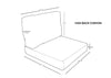 6 inch High Back Cushions for Chairs - TK Classics -ARMLESS