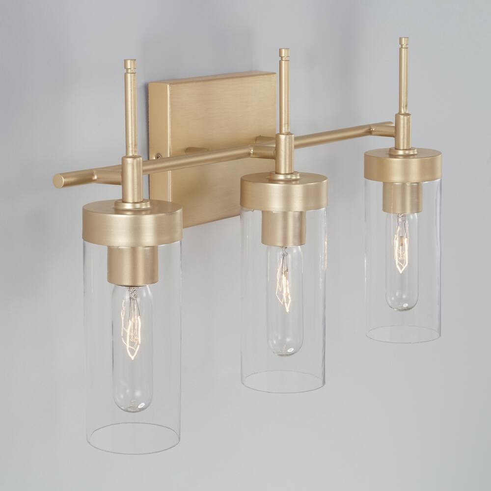 3-light Bath/ Vanity Fixture - Soft Gold