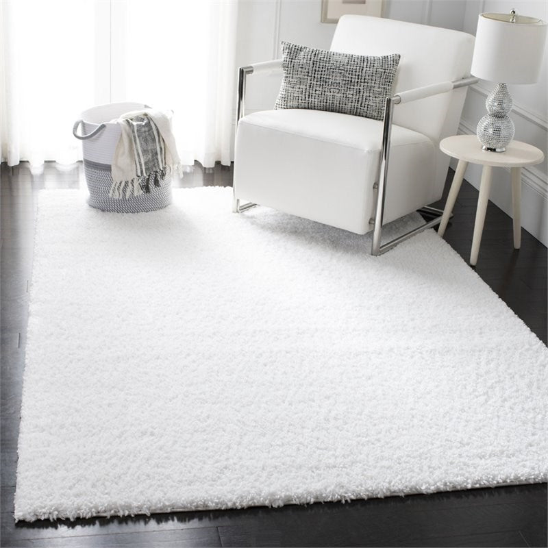 9' x 12' Shag Rug in White