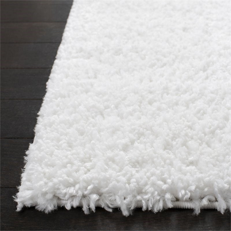 9' x 12' Shag Rug in White