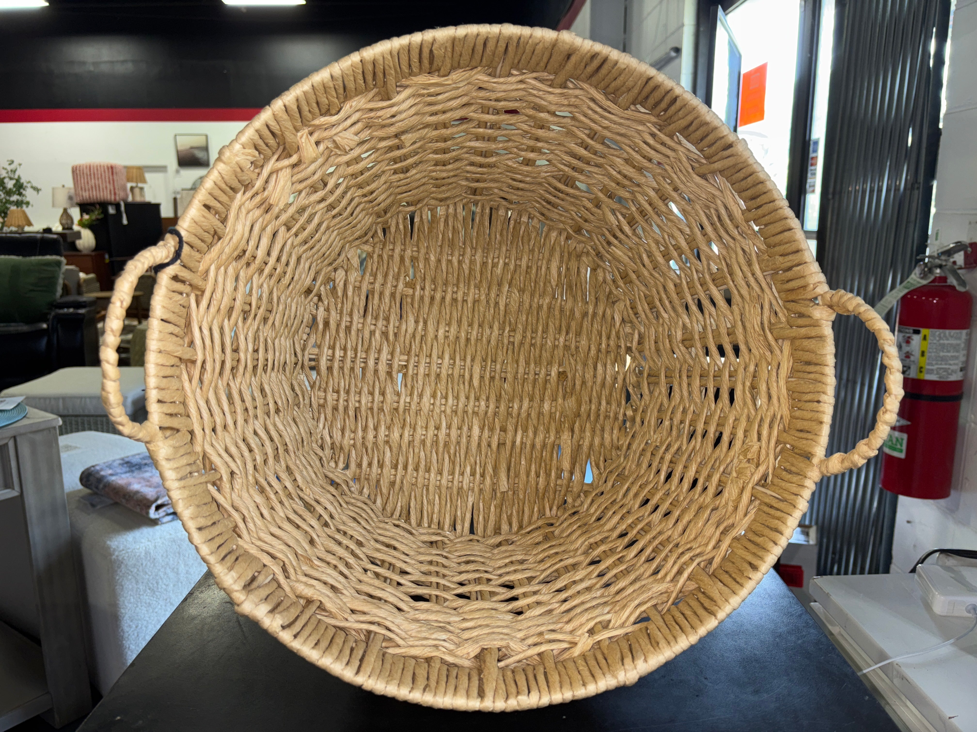 16.5" W x 10.5" H Woven Beverage Basket SHOWROOM ITEM