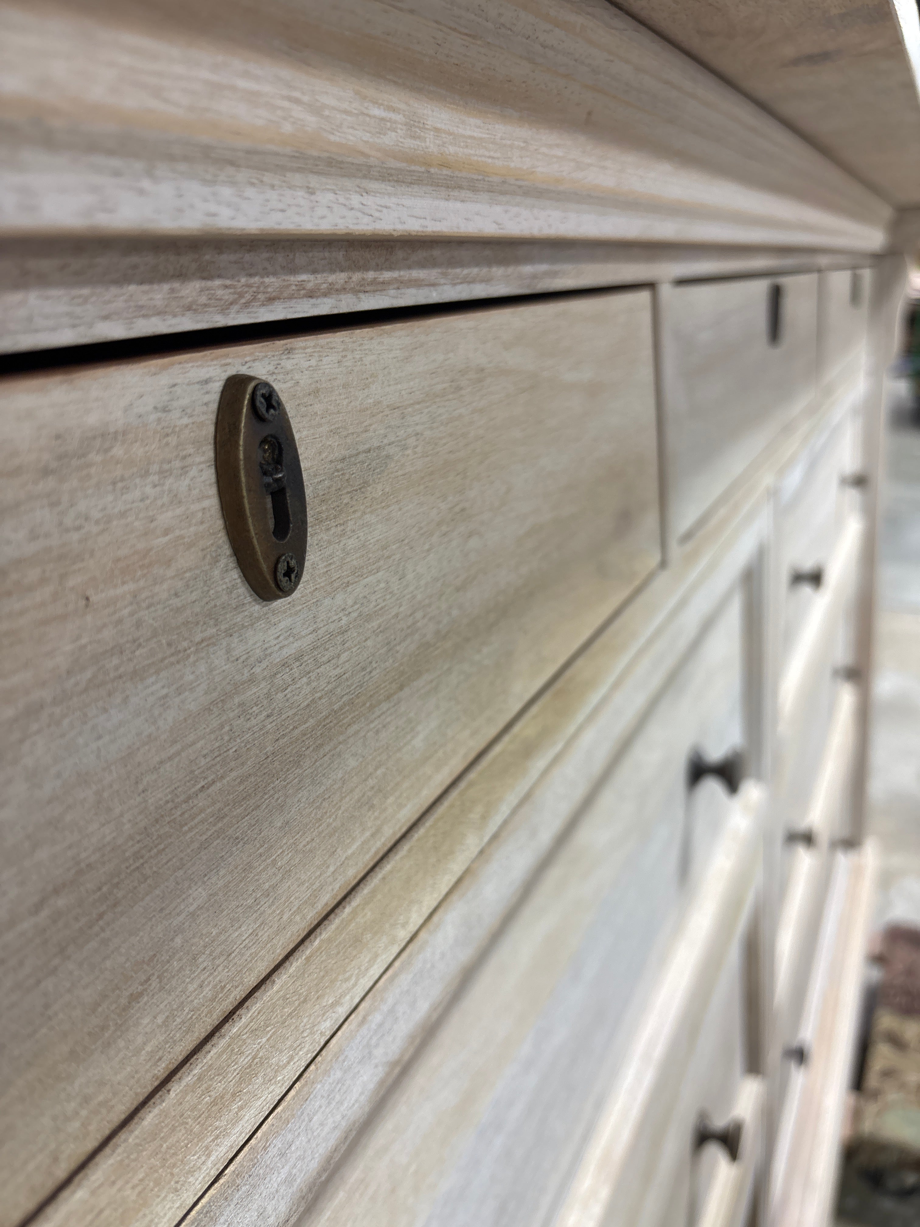 70" Adelaide 9-Drawer Dresser - White Wash SHOWROOM ITEM