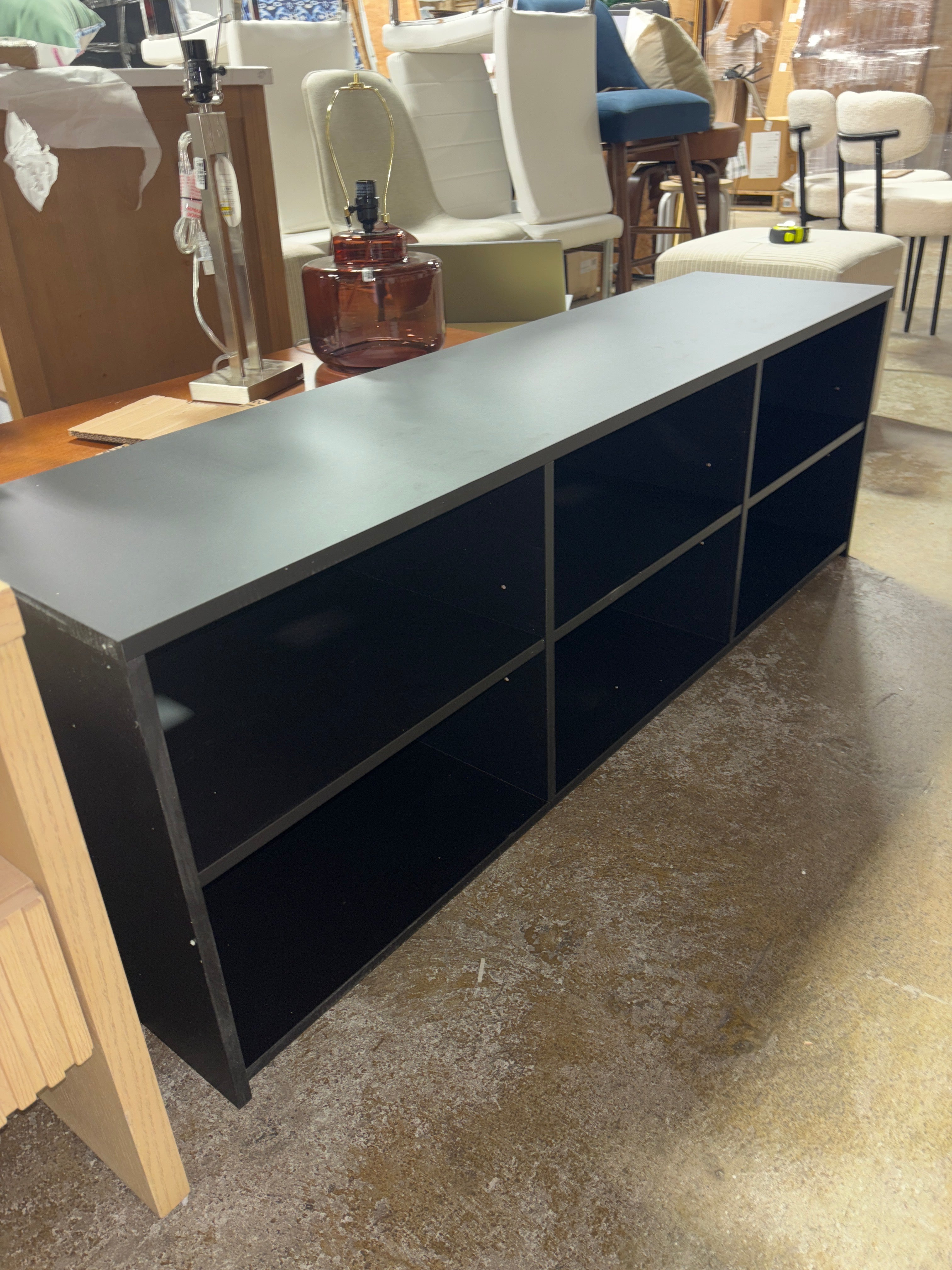 Storage TV Stand for TVs up to 70" - Black SHOWROOM ITEM