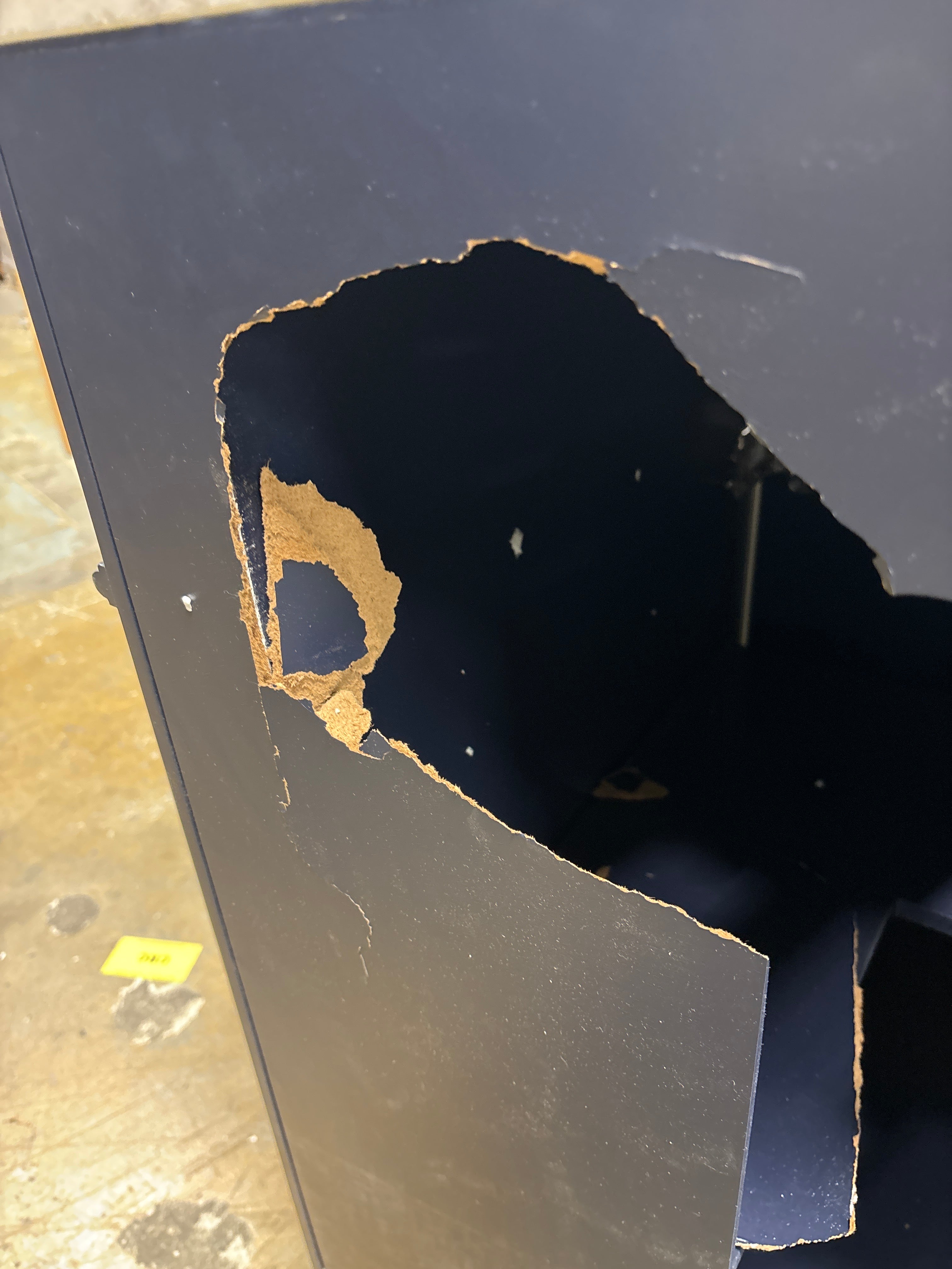 30" Blue Undermount Single Sink Bathroom Vanity with Cararra White Marble Top SHOWROOM ITEM