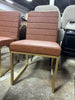 (Set of 2) Chantel Upholstered Dining Chairs - Camel Brown SHOWROOM ITEM 🔴