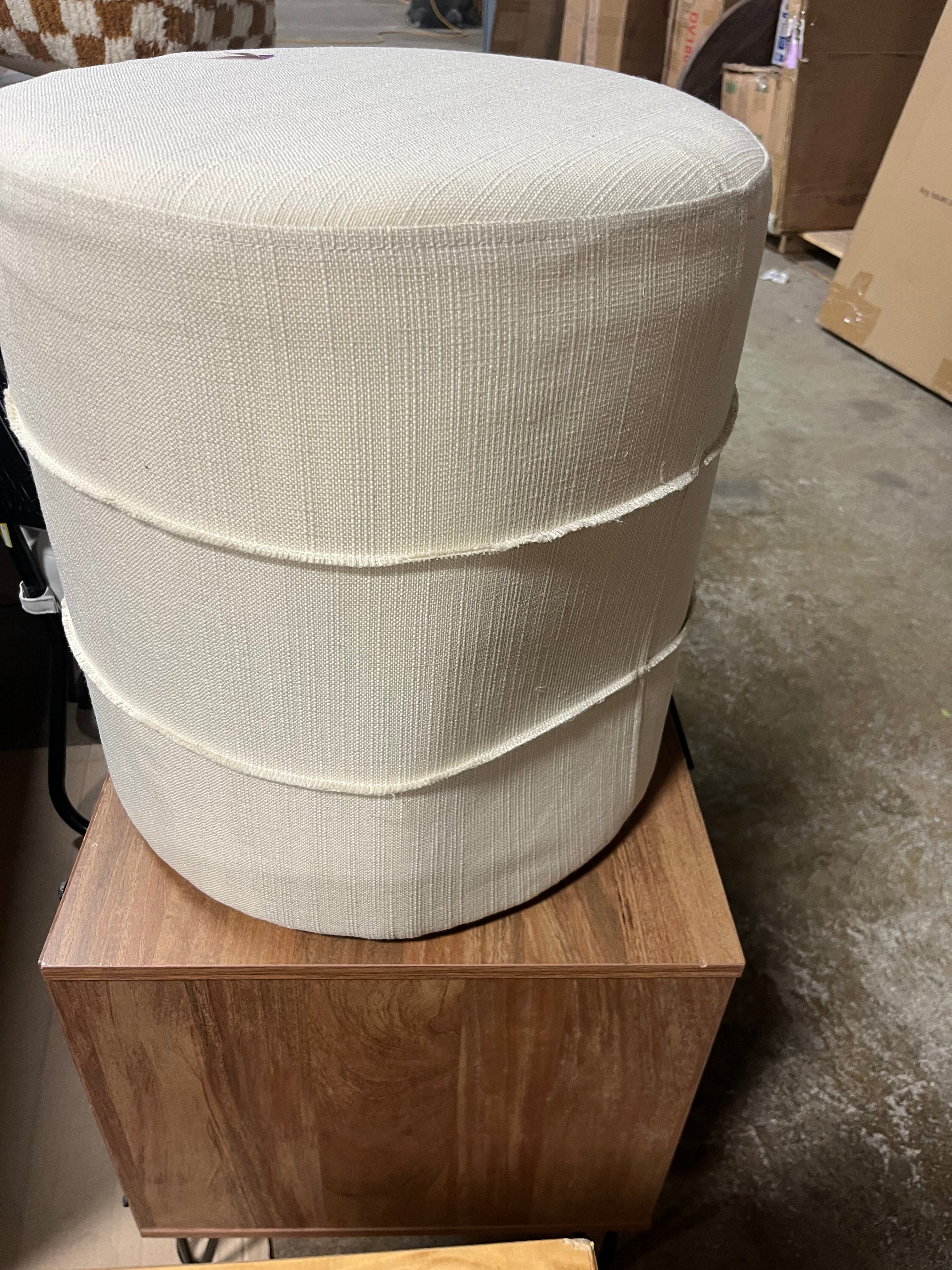 Catalina Mudcloth Round Ottoman