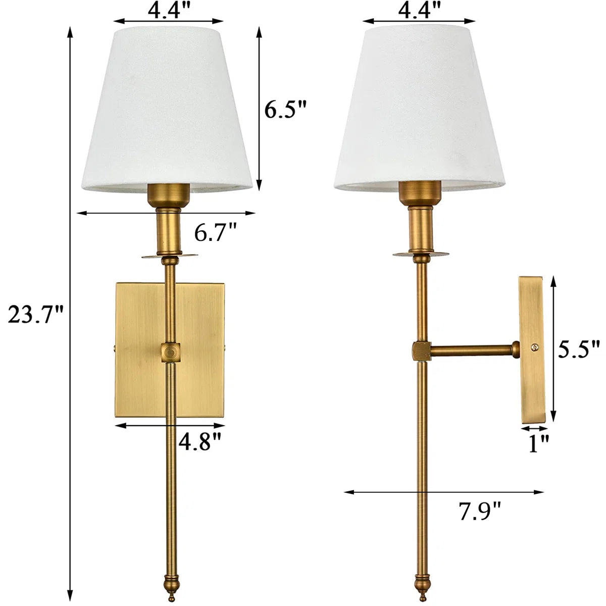 1 - Light Iron Wallchiere (Set of 2)