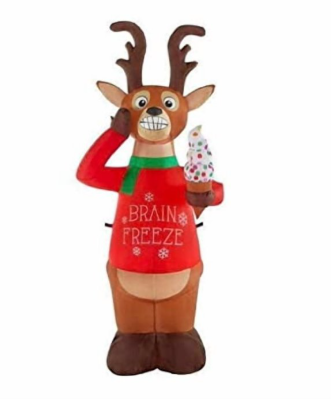 Animated LED Shivering Reindeer Indoor Outdoor Inflatable, final cut