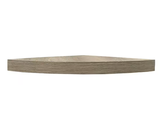 Light Gray Driftwood Floating Corner Shelf