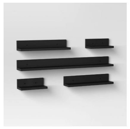 5pk Wall Shelf Picture Ledge