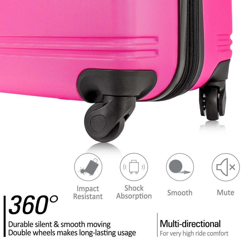 3 Piece Luggage Set Hardside Spinner Suitcase with TSA Lock
