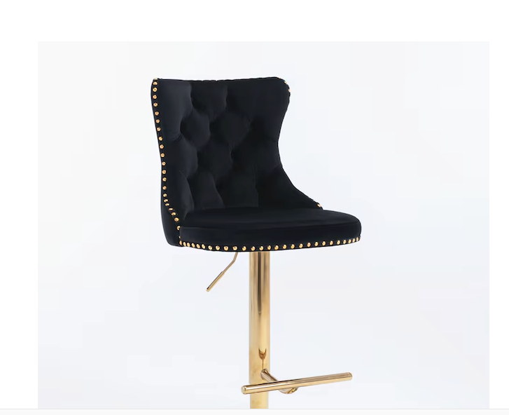 1 Chair Modern Black Swivel Accent Chair