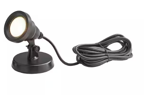 450 Lumen 1-Light Integrated LED Black Low Voltage Pond Light