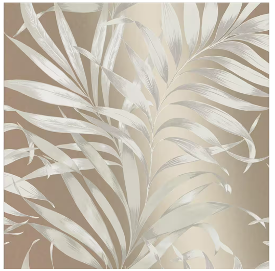 Yasuni Nude Cream Neutral Leaves Tropical Paste the Wall Wallpaper